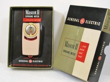Exposure Meter GE MASCOT II Model PR-35 w/Orig.Box,Paperwork Lanyard
