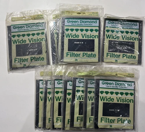 Green Diamond Wide Vision Filter Plate 4-1/2" x 5-1/4" FS-5H ANSI-Z87.1-1989
