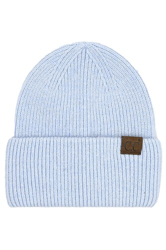 C.C exklusive Damen Winter weiche feste Rippstrick Doppelmanschette Beanie Mütze - Bild 9 von 11
