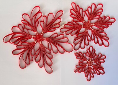 Ornamenti in resina fiocco di neve / Set di 3 / Grande - Italia