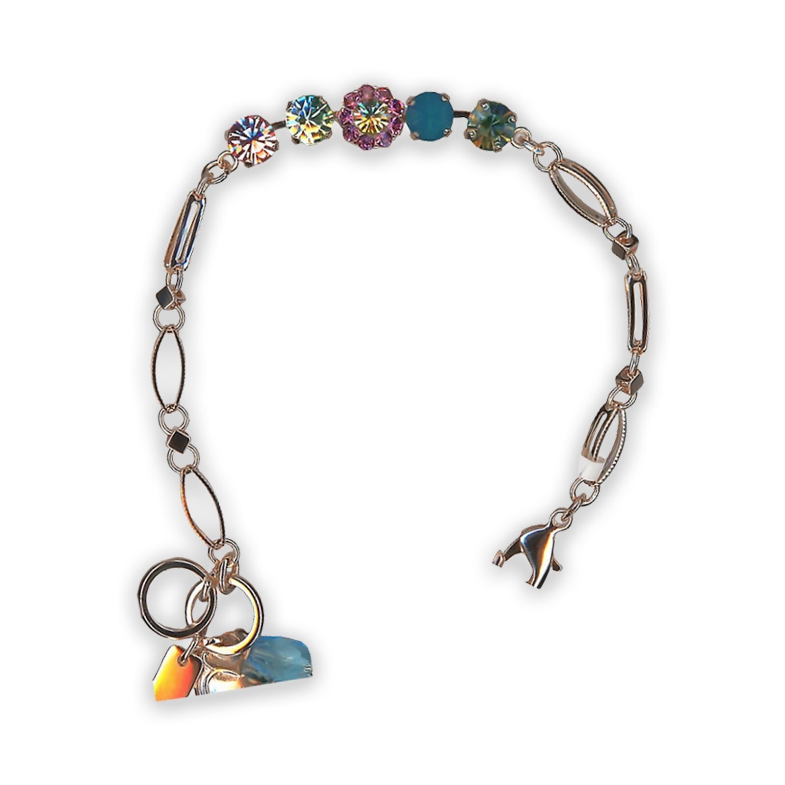 Mariana Spring Flowers Bracelet with Rose, Chrysotile & Caribbean Stone-image
