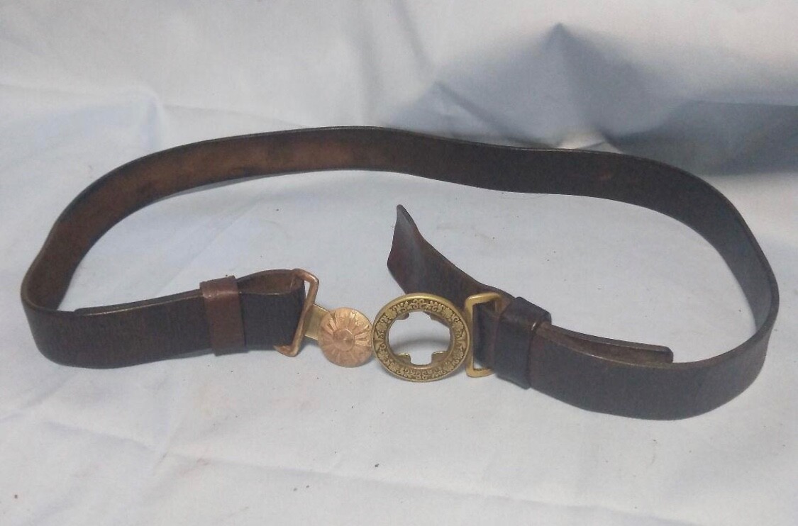 World War II Imperial Japanese Academy Officer's Leather Belt Genuine