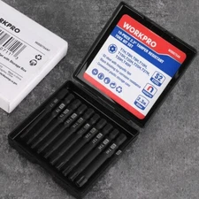 WORKPRO 10PCS Security Torx Bit Set 2.3" Long Torx Screwdriver Bit Magnetic Tips