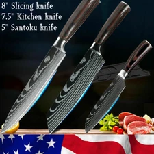Santoku Knife Kitchen Chef Knife Forged Stainless Steel Cleaver Slicing Chopping