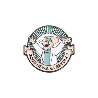 Good News Everyone! Happy Quote Pin Brooches 