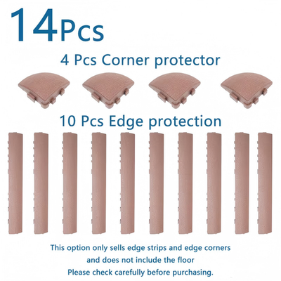 #ad 14pcs Set Side Strips And Corners for Interlocking Deck Tiles Waterproof brown $24.99