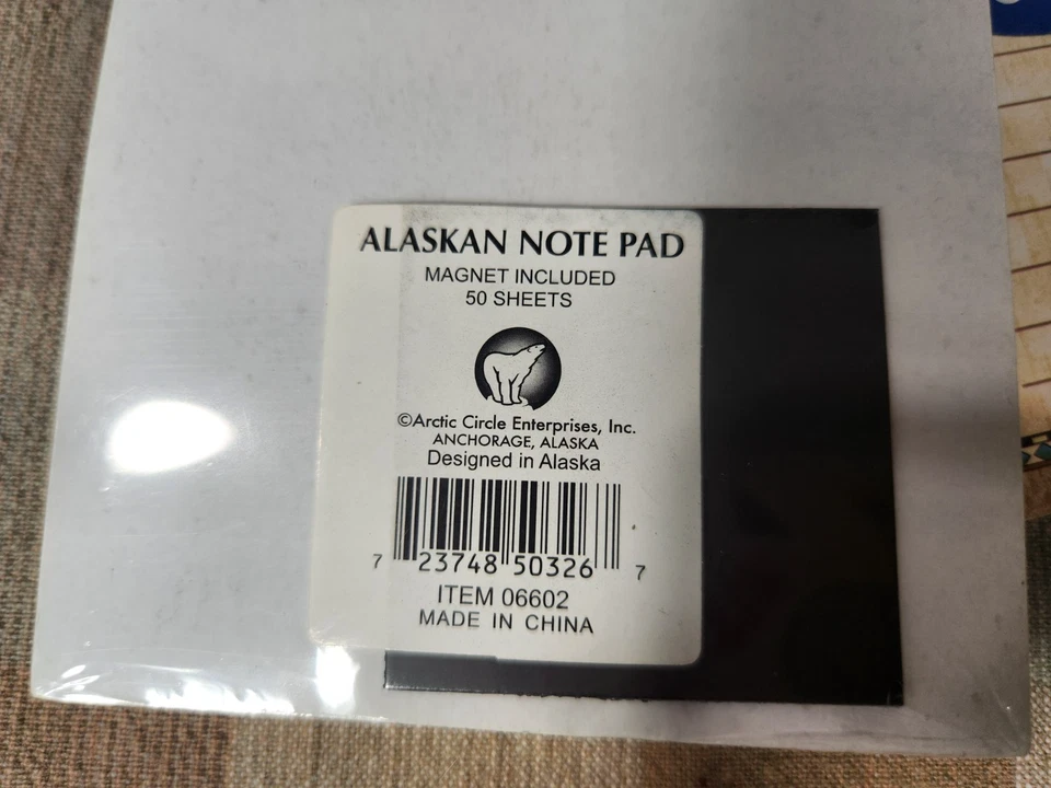 Two Magnetic Notepads 50 pg Ea. "ALASKA" for Notes, Grocery List & Ideas - Image 3 of 4
