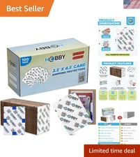 Vibrant Multi-Color Card Protectors: 100-Pack for Secure Shipping - 3.5" x 4.5"