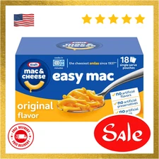 Kraft Easy Mac Original Macaroni & Cheese Microwavable Dinner (18 Ct Packets)
