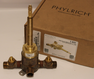 #ad Phylrich 1 031 2 Way Pressure Balanced Tub Shower Rough Valve with Stops $217.74