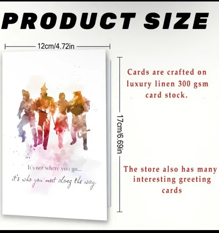 Wizard Of Oz Blank Card “It’s Not Where You Go, It’s Who You Meet Along The Way” - Image 2 of 4