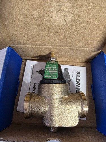 Watts 1 in. Lead-Free Brass Pressure Reducing Valve Adj 25 to 75psi LFN45BM1