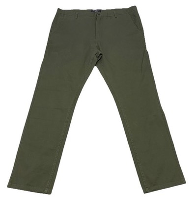 Matchstick Argus Mens 40x31 Olive Chino Cotton Stretch Straight Pants NWT