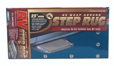 American Motorhome RV XL Wrap Around Blue Step Rug 23" 42934