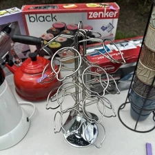 Keurig Vue Pack Pod Carousel Tower Holder Rack 14” Spins Holds 24 Chrome