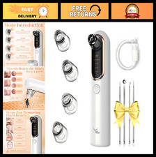 Blackhead Remover Vacuum Tool - Pore Extractor with 4 Modes  5 Suction Heads, U