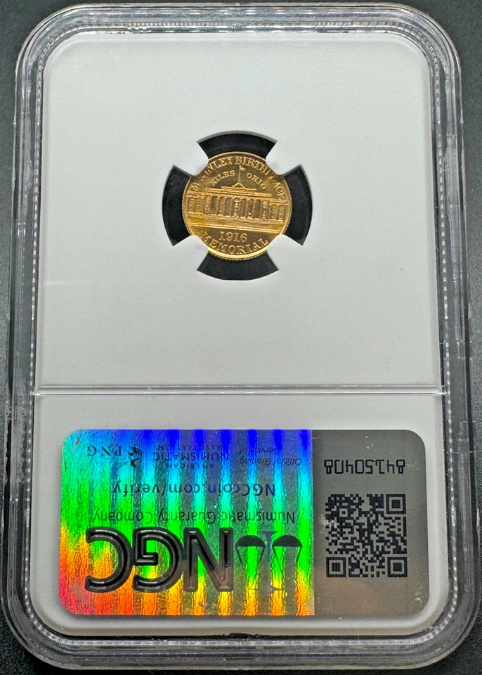 1916 McKINLEY LOUISIANA PURCHASE COMMEMORATIVE GOLD DOLLAR NGC MS67 09XEEA25 - Image 3 of 4