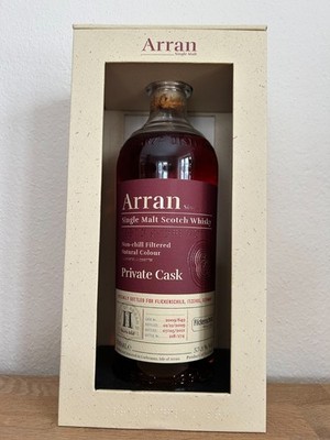 Arran Whisky Private Cask 11 yo, Flickenschild, 53,7%, 700ml