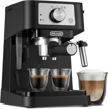 Stilosa Manual Espresso Machine, Compact Coffee Maker, 15 Bar Pump Pressure, Man