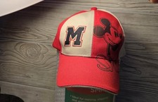 Disney Mickey Mouse Adjustable Ball Hat Cap Red Tan Blue Black Child Size