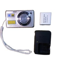 Sony Cyber-Shot DSC-W220 12.1MP Digital Camera Silver includes battery/charger