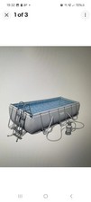 Bestway Steel Pro Frame Rectangular Swimming Pool Set Blue, 13ft x 6ft