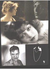 8 1/2 x 11  1/2  PAPER  B & W  PHOTO-MARY PICKFORD,RUDOLPH VALENTINO,CLARA BOW