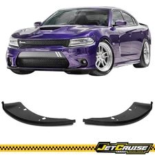 Fits 15-23 Dodge Charger SRT Front Bumper Lip Splitter Protector Matte Black