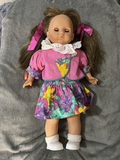 Rare Vintage 1988 Max Zapf Creation "Dolli Talks" Interactive Recording Doll 17”