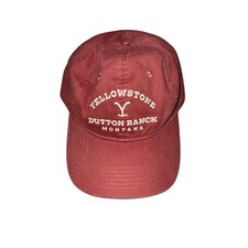 Wrangler x Yellowstone Dutton Ranch Montana Logo Adjustable OSFM Rose Hat