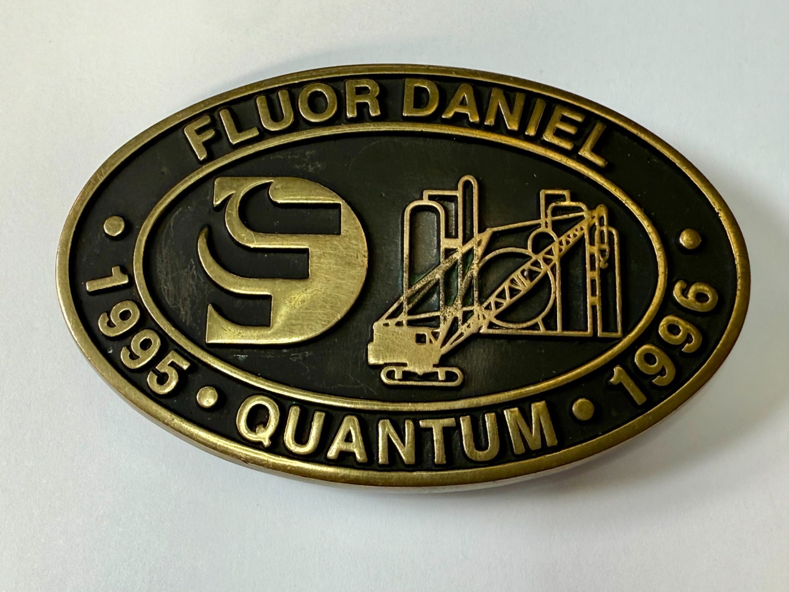 Fluor Daniel Quantum 1995-1996 Solid Brass Belt B… - image 15