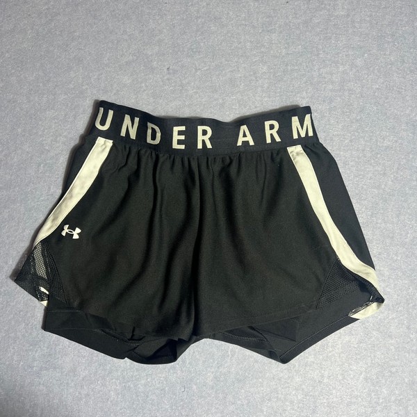 Under Armour Play Up 2-in-1 Running Gym Shorts Black XS