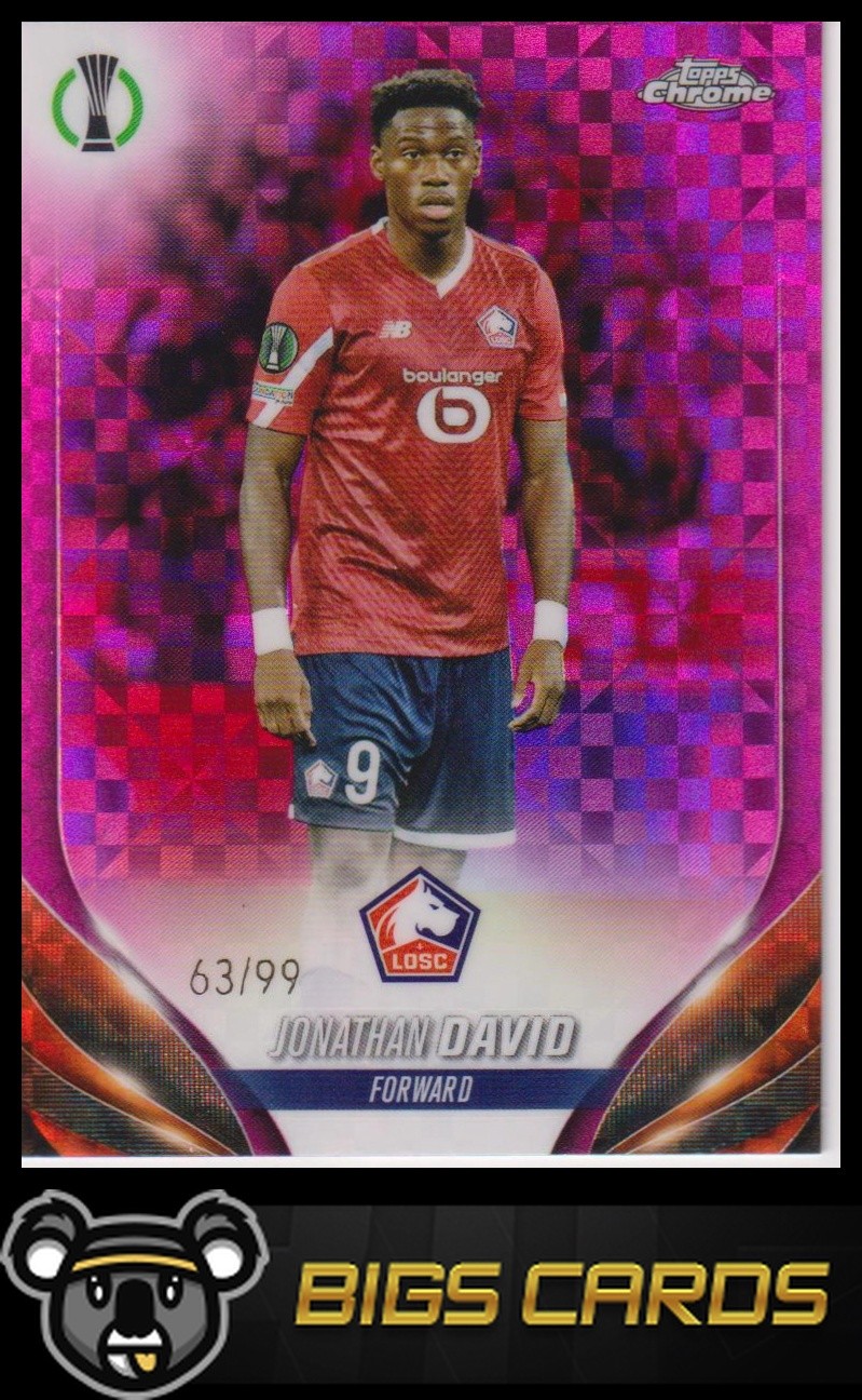 2023-24 Topps Chrome UEFA #117 Jonathan David Color Match Refractor #/99