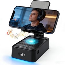 Gifts for Men Women, Phone Stand with Bluetooth Speaker  LED Ambient Light, ...
