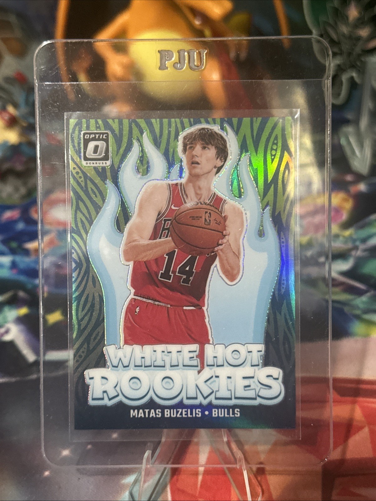 2024-25 Donruss Optic Matas Buzelis RC White Hot Rookies Lime Green 128/199