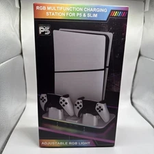 RGB Mutifunction Charging Station w/ Cooling Fan, for PS5 & Slim - NEW