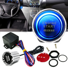 Blue Universal For Car Engine Start Push Button Switch Ignition Starter Kit New Blue Universal For Car Engine Start Push Button Switch Ignition Starter Kit New