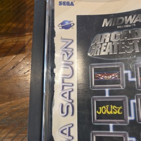 MIDWAY PRESENTS Arcade's Greatest Hits (Sega Saturn, 1996). BOX,DISC,COVER ART.