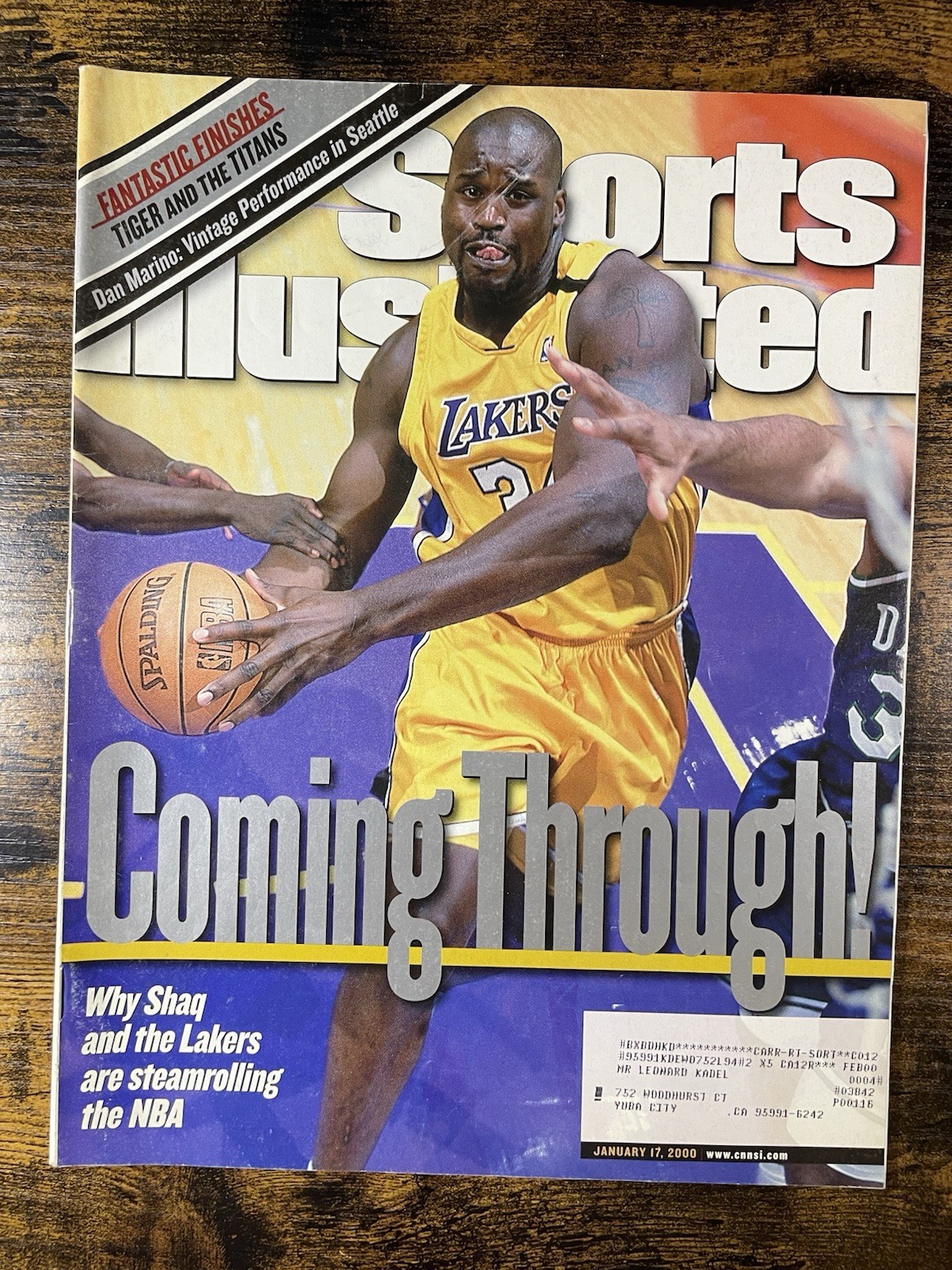 Shaquille O'Neal Los Angeles Lakers Jan 17 2000 Sports Illustrated