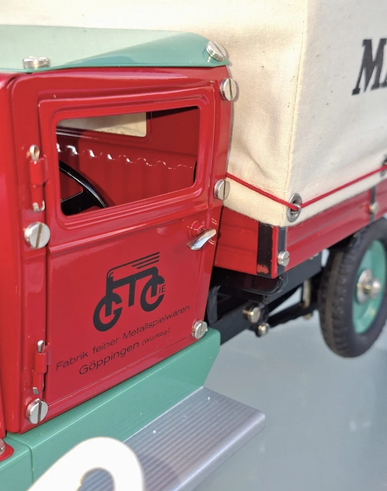 Modellauto Märklin Replik 1992, LKW mit Stoffplane , 1:16, komplett aus Blech - Bild 2 von 4