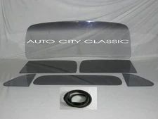 Ford Pickup Glass 1951 1952 Windshield w/ Gasket Vents Doors Back Glass Grey