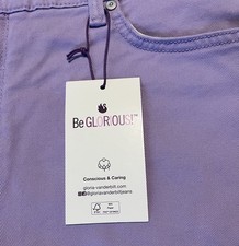 Gloria Vanderbilt Size 16 Amanda Shorts Purple Violet Slimming Classic GV NWT