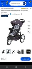 Baby Trend Xcel-R8 Plus Jogging Stroller with LED Lights, Liberty Grey, EZ Fold