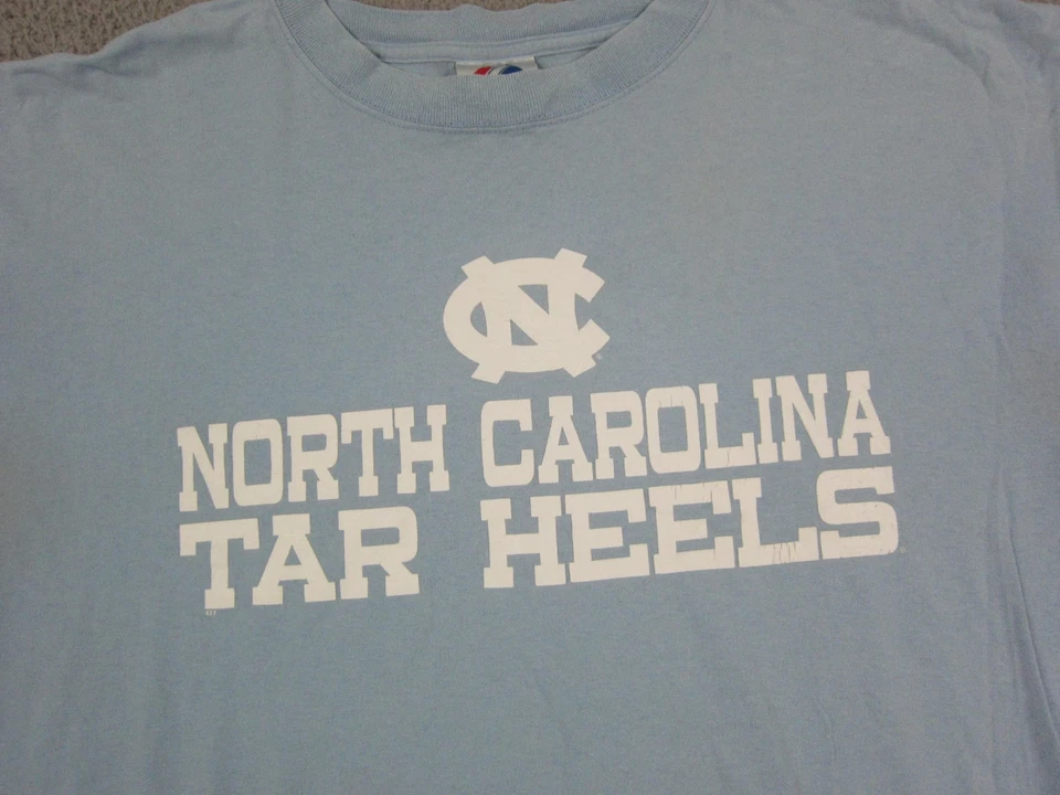 Vintage North Carolina Tar Heels Mens Shirt Extra Large XL Blue NCAA Basketball - Image 2 of 4