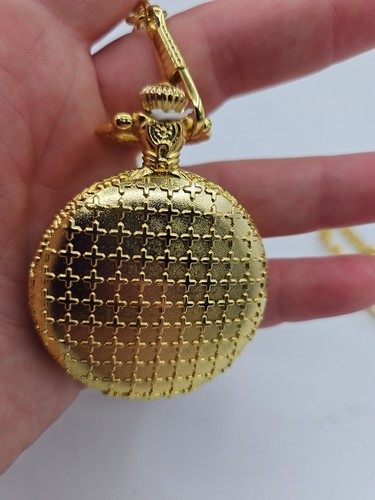 Schöne goldfarbene American Eagle Taschenuhr - Bild 7 von 7