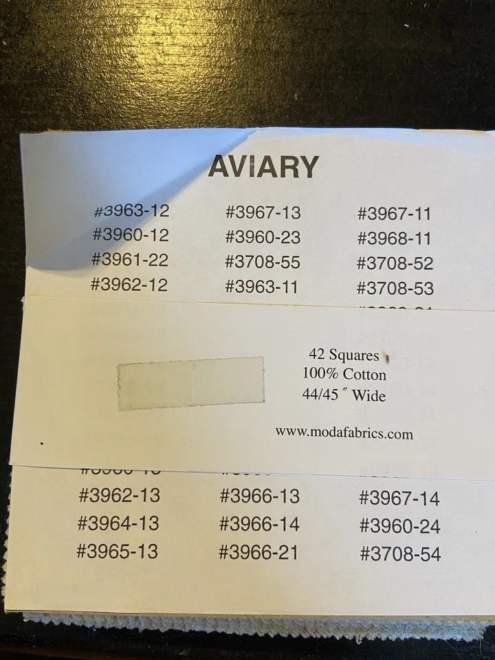 Aviary By 3 Sisters For Moda. Rare OOP Charm Packs - Image 2 of 2