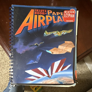 Klutz Book of Paper Airplanes Spiral-Bound Kids Craft Book 10 Best Folded Flown