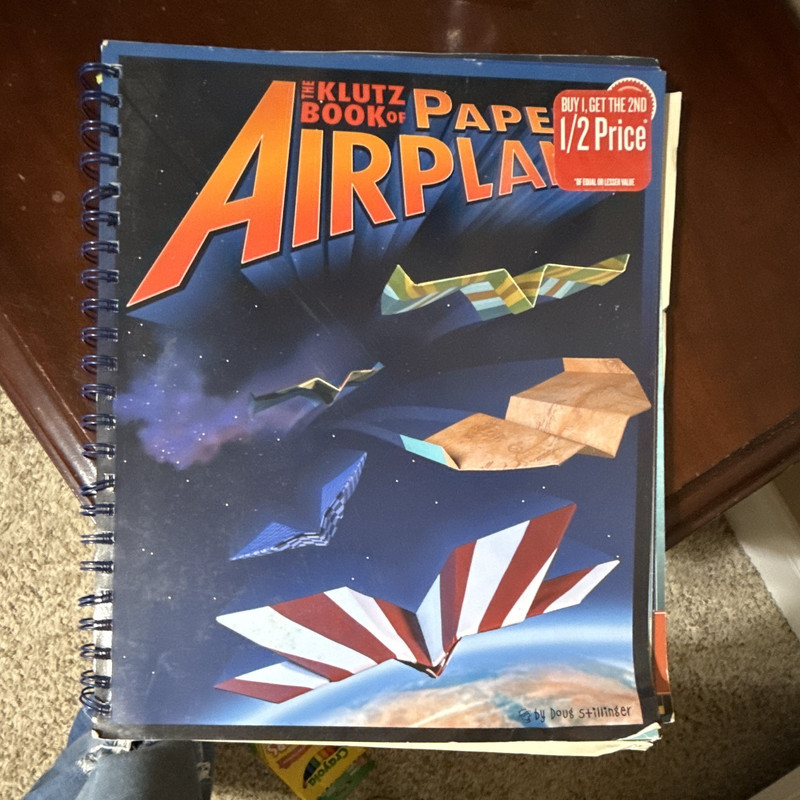 Klutz Book of Paper Airplanes Spiral-Bound Kids Craft Book 10 Best Folded Flown