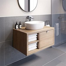 Bathroom Wall Hung Vanity Unit Sink Cabinet Wash Basin Sink Storage Drawer 800mm