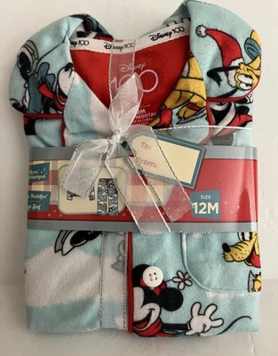 Disney 100 Mickey Mouse & Friends Matching Family 2pc Pajama Set Size 12M New